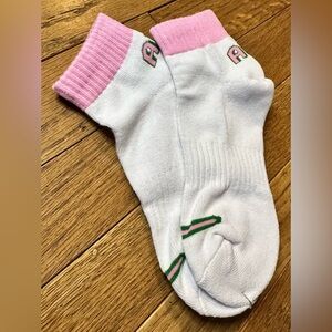 Stylish Pink and White Casual Socks